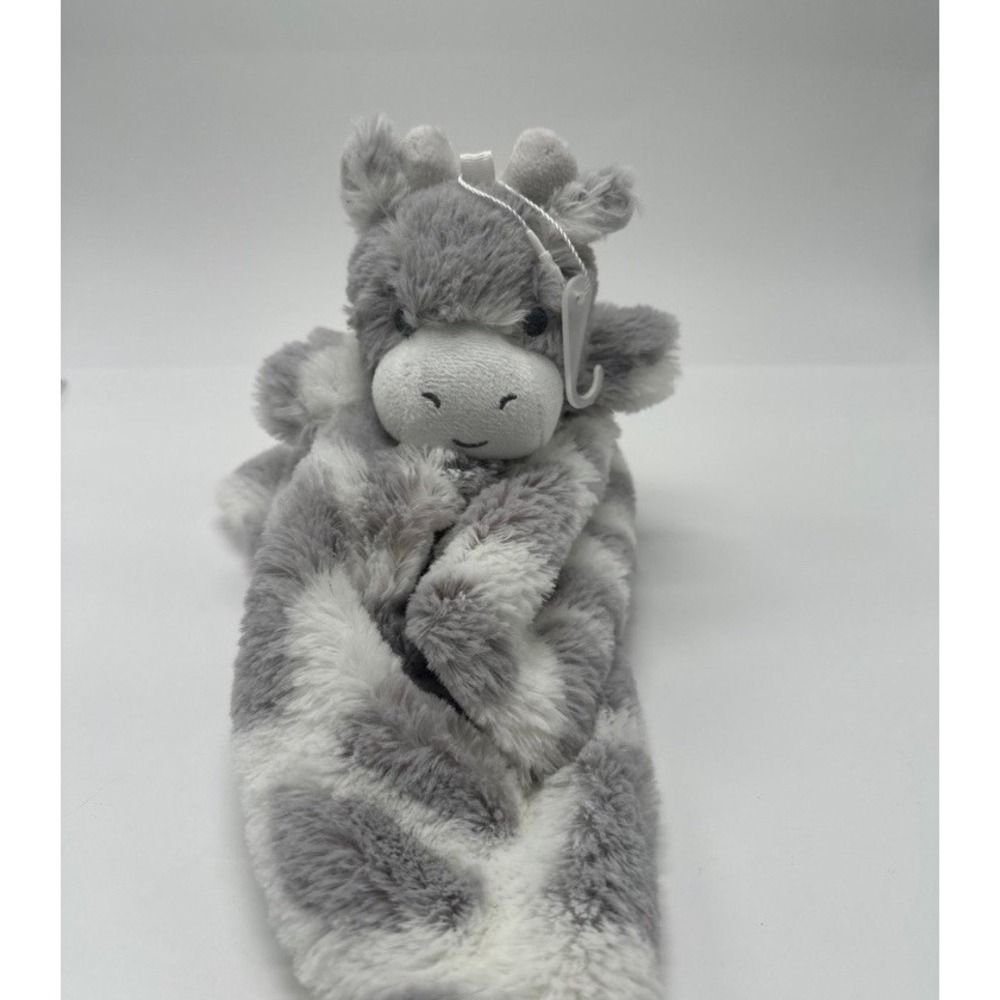 Bles Baby Giraffe (Calf) Grey and White Security Fuzzy Blanket